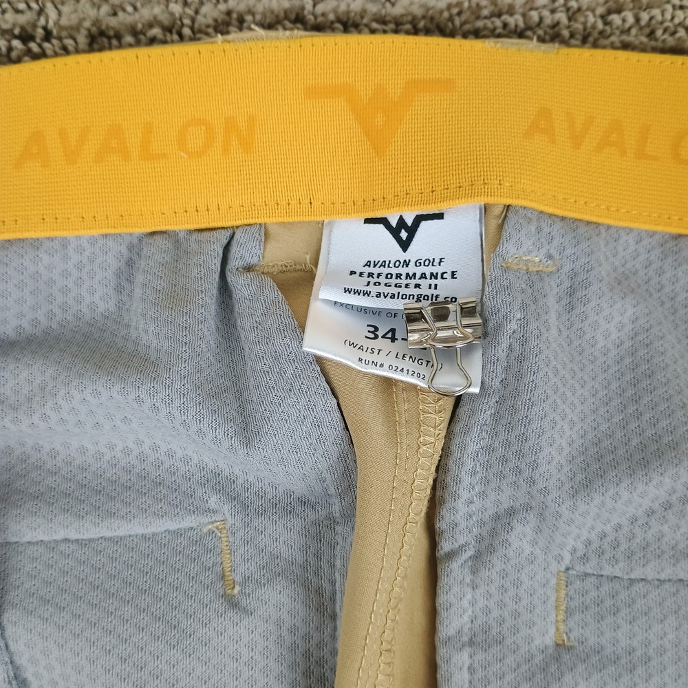 Avalon Golf Performance Jogger II Men 34L Tan Khaki Athletic Golf Pants - Picture 4 of 12